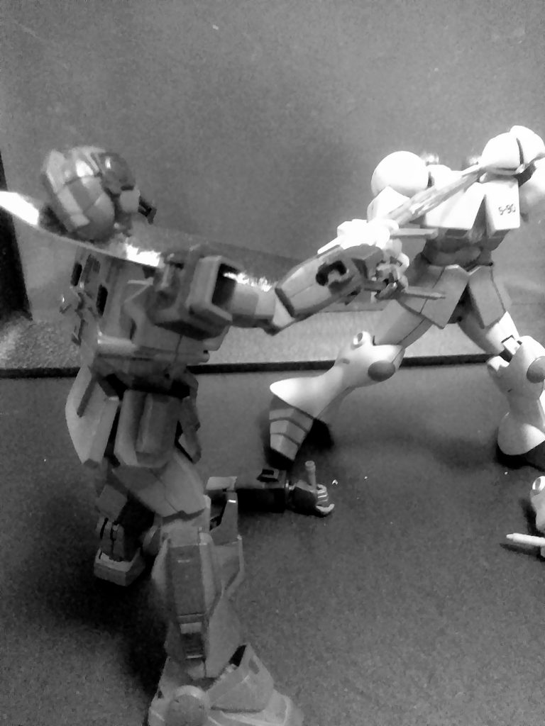 互いに譲れぬ想いを抱き・・・　　　             シャトル打ち上げの噴射煙に呑まれる二人でした・・・お目汚し ありがとうございました。