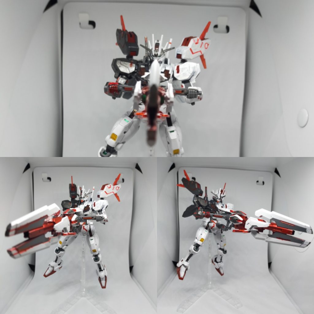 ガンビットライフル形態この形態でますます龍みたいに見えてくる。青色を失ったせいか、まるで情け容赦ない無慈悲な攻撃をするイメージ。