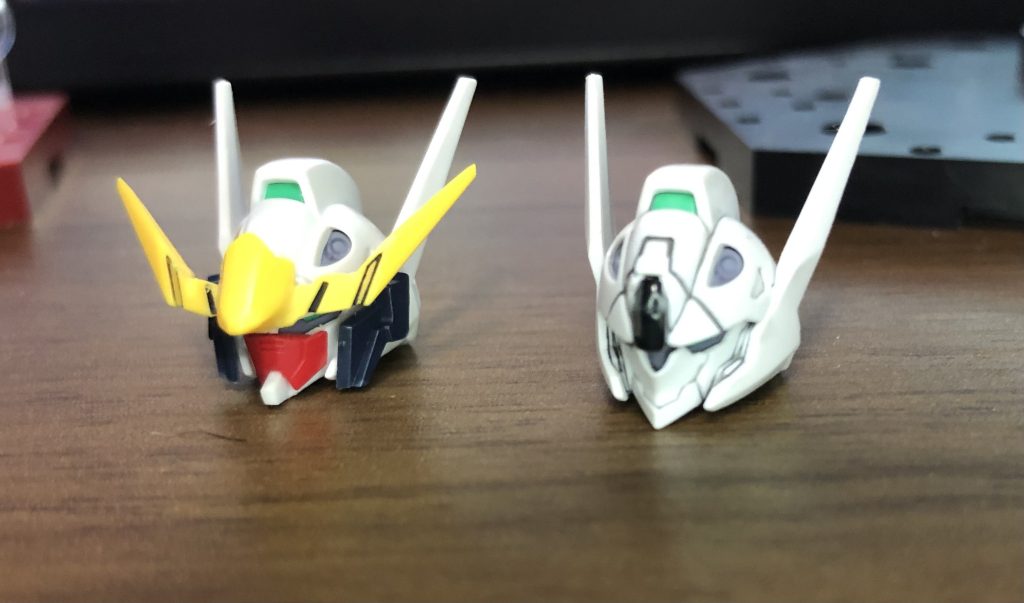 フェイスはよりガンダムっぽい見た目にしたかったのでその辺にあったジャンクとプラ板で魔改造しました。