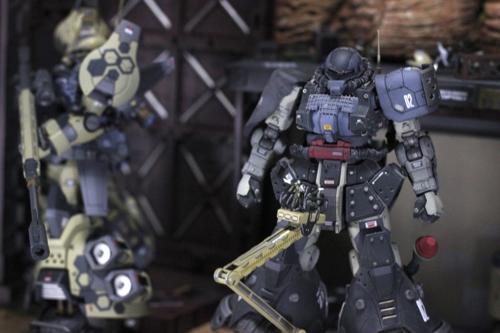 それではジオラマです。前作フライトタイプとともに。現地改修期には整備車両が似合いまくりますね。