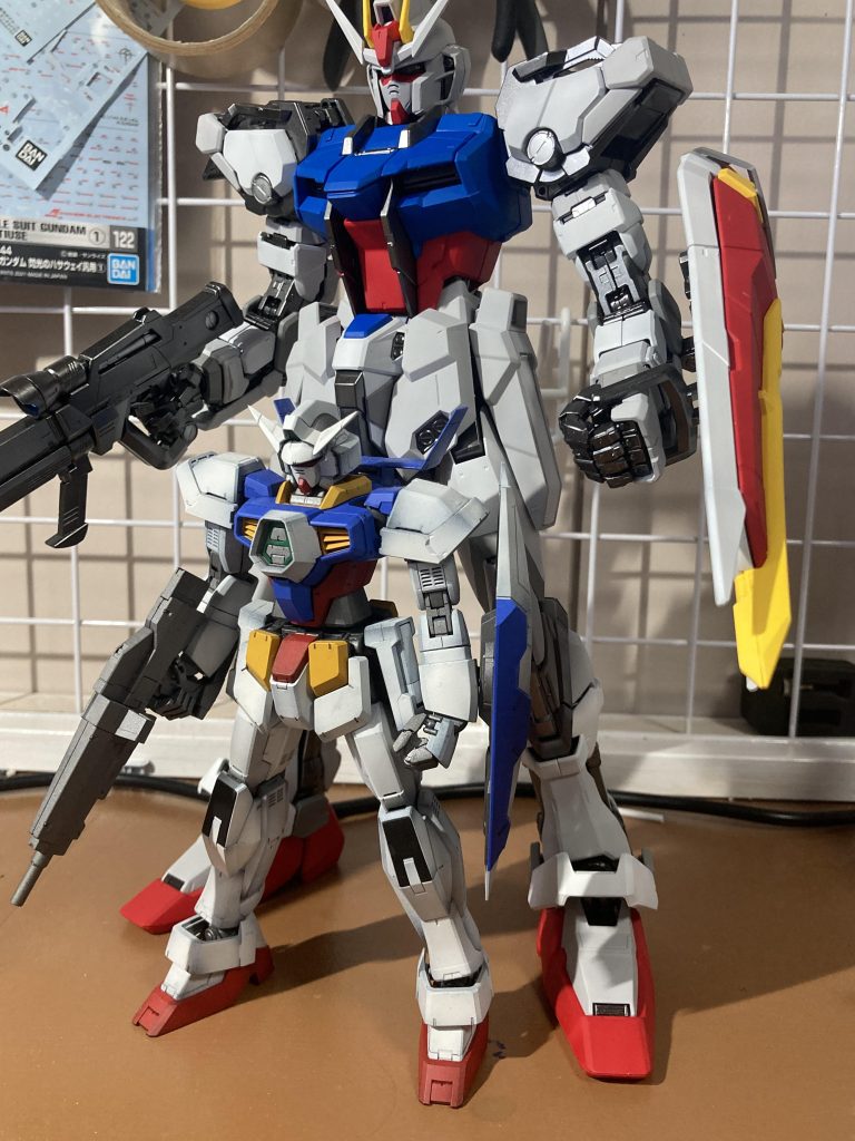 とにかくでかい過去作のMGのAGE-1ノーマルと比較しても約2倍