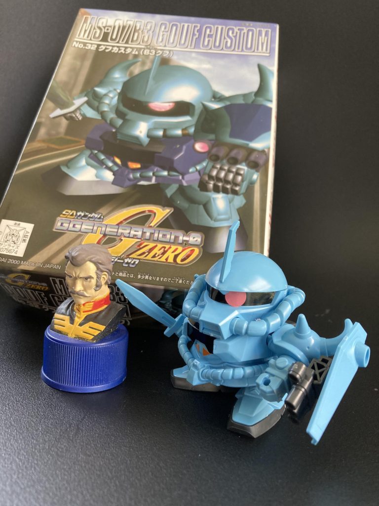 ノーマルSDグフが入手出来なくて、クロスシルエットに対応していないGジェネレーショングフカスタムとhgグフカスタムキットをミキシングしました^ ^