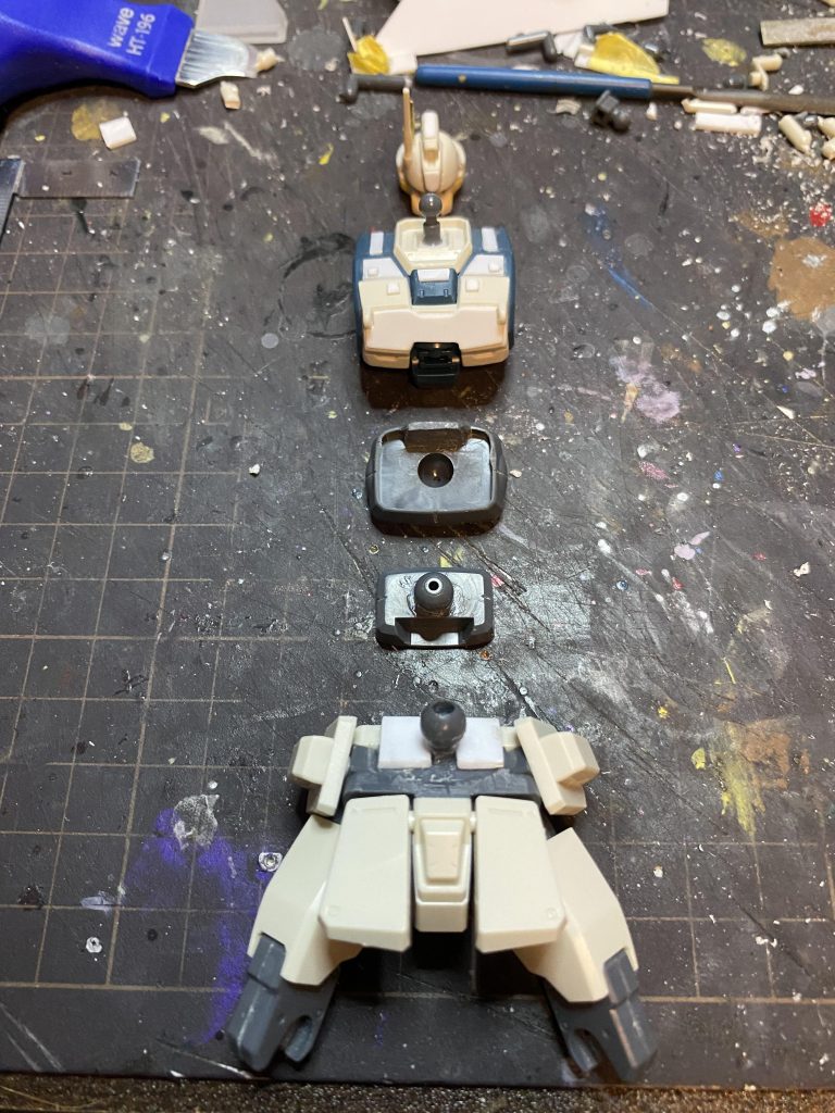 リアスカートも別パーツ化して可動域あげています