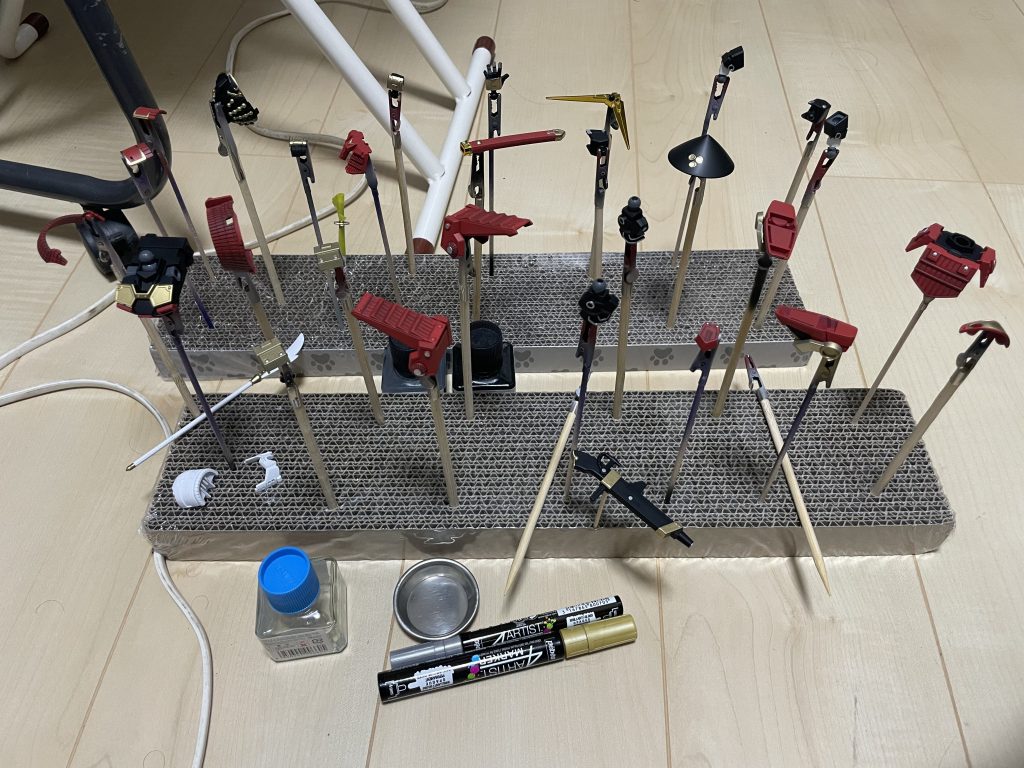 製作工程も上げられるんですねー赤の塗装は染まり悪く苦手です…大変でした