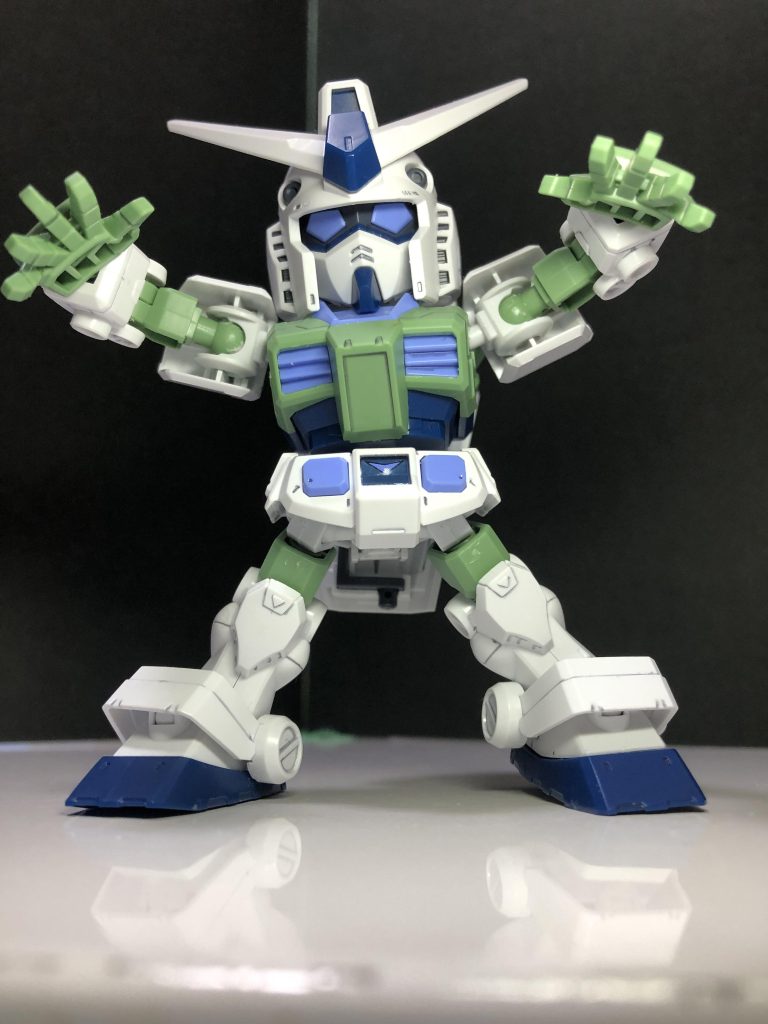 色的に迷彩効果がありそうだったので「湿地帯仕様」ということにしました。ジャブローで水泳部とか狩ってそう。