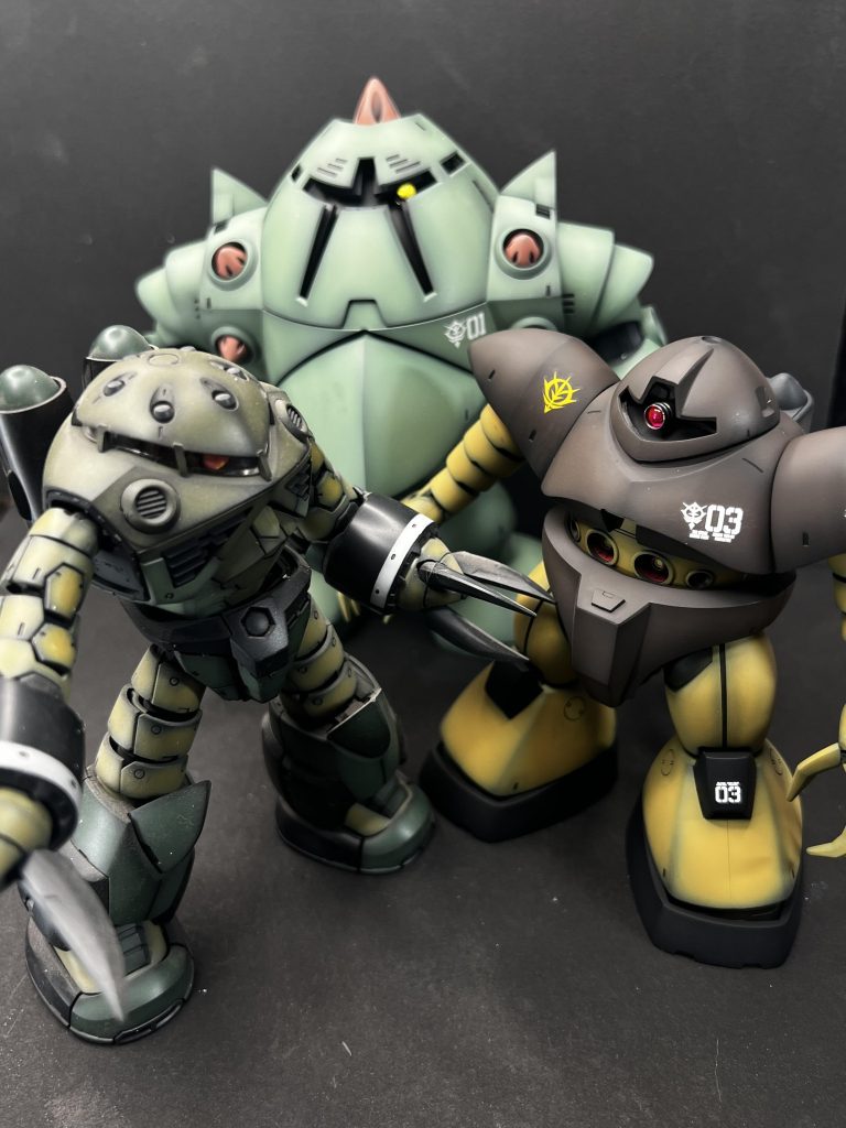 集合写真。ズゴックだけRGなのでバランス悪いですね。。