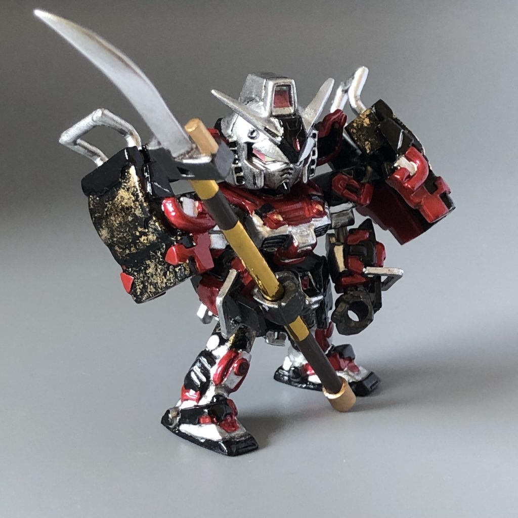 槍の柄は竹串です。