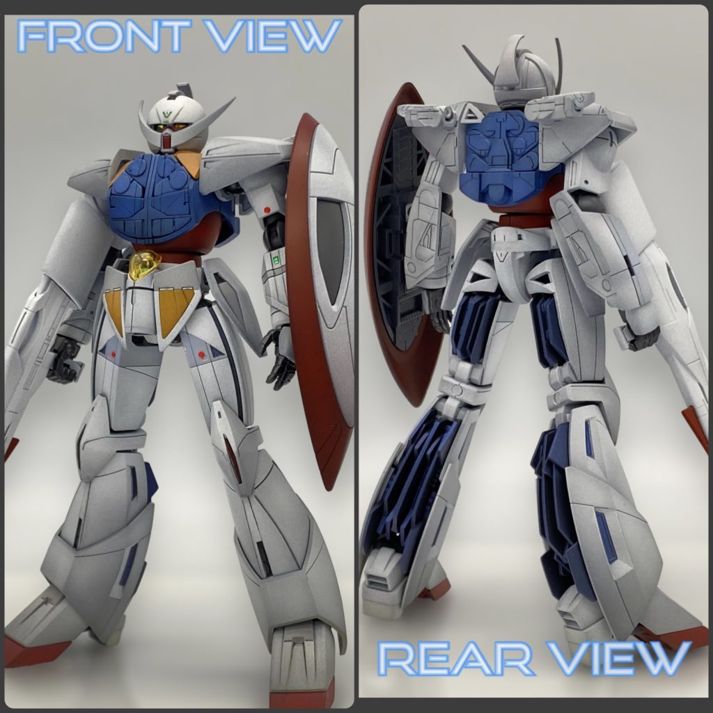 ∀特有の流れるようなボディラインが美しい立ち姿。これは崩したくないので、形状変更やプラ板ディテールは無しです。マーキングのイメージが無いのでデカールは無し、その分色味が寂しく感じるので、センサーやグレーを追加しました。上から強い月光を受けている印象が強いので、上面に白、下面に黒を足した塗装にしましたが、光源が異なっても違和感が無い程度に抑えています。