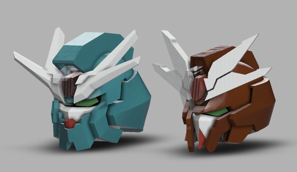 頭部3Dモデリングです先出しになりますが勿論ソーンもつくりましたよ!シェルユニットはこの状態で別パーツ化してあります。