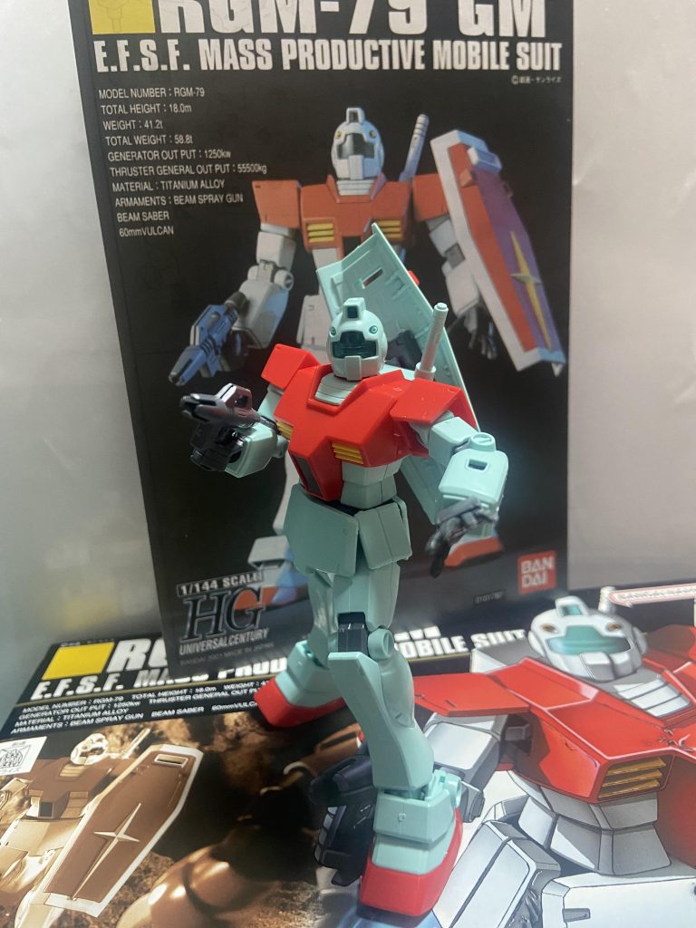 HGのジムは、作りやすくポージングも色々出来るので初投稿はジムに決めました！✨️