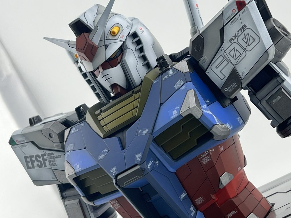 組み付け前に頭部バルカンを塗り忘れたことに気づきました笑