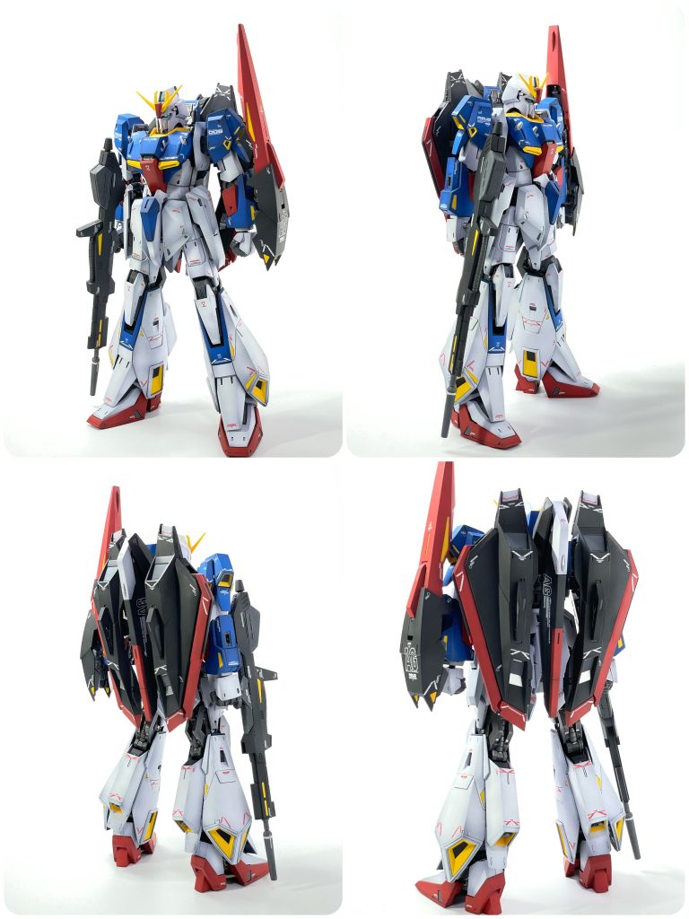 色々な角度から。面とエッジがびっしっと出るデザインですね。普段よく作るSDキットではまずお目にかかれない広い面がたくさんあるので、ヤスってキレイに面出ししてみました。つや消し仕上げなので、やんなくてもあまり変わらなかったと思うけど😅