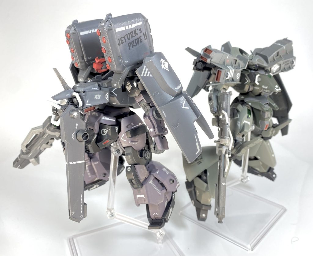 [ジェタークの誇り]同時投稿のダリルバルデ・シュトゥッツァーとのツーショット！やはり同じモチーフなので、ツーショットが似合ってくれます☺️ぜひこちらの作品もご覧くださいー！✨