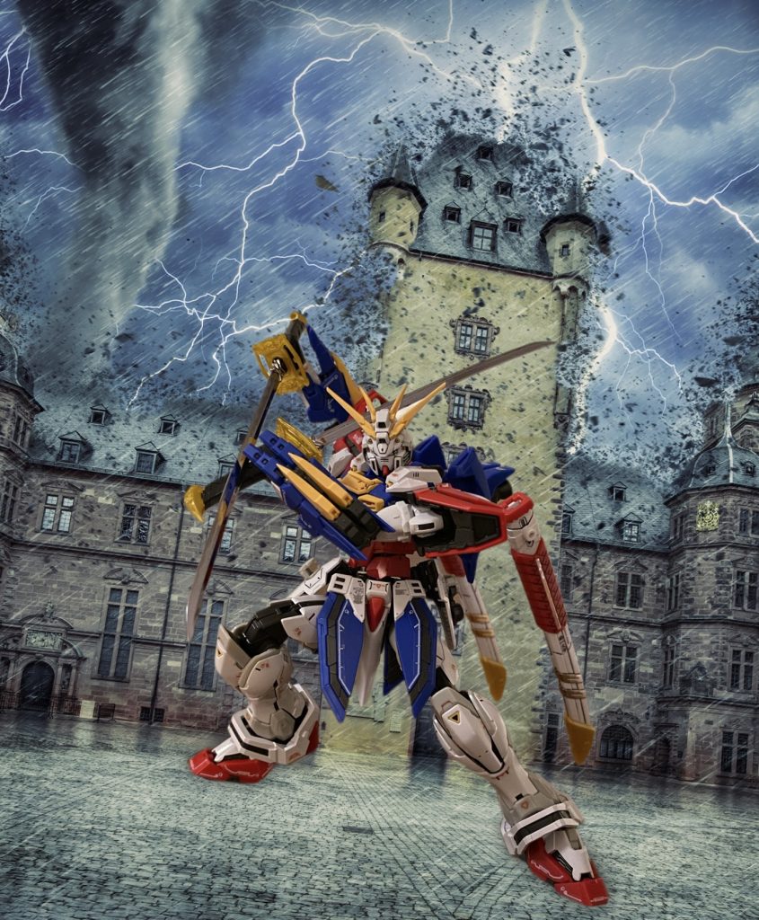 最初にご紹介するのは、「二刀流ゴッド」＆雷・嵐。こんなシーンはないですが、この背景に一目惚れして、ゴッドとコラボしたかったんです♫めちゃくちゃカッコいい〜（自画自賛🤣）