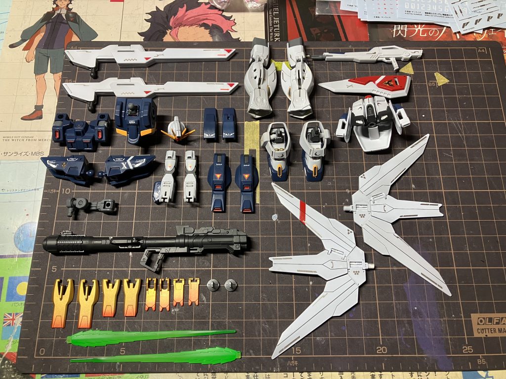 組み立て、つや消し前