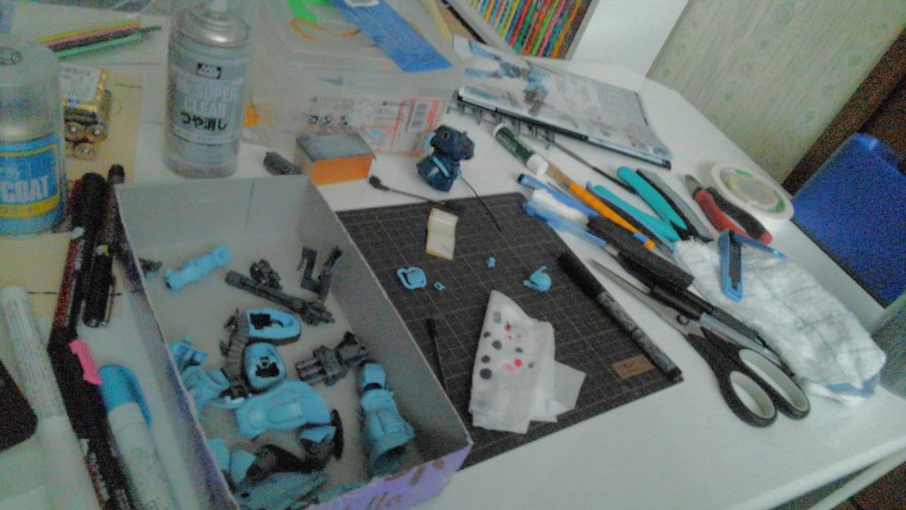 当時やっていたフレームアームズガールのアニメに影響されて作りました。