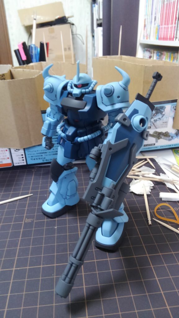 艶消しと墨入れのみで作成