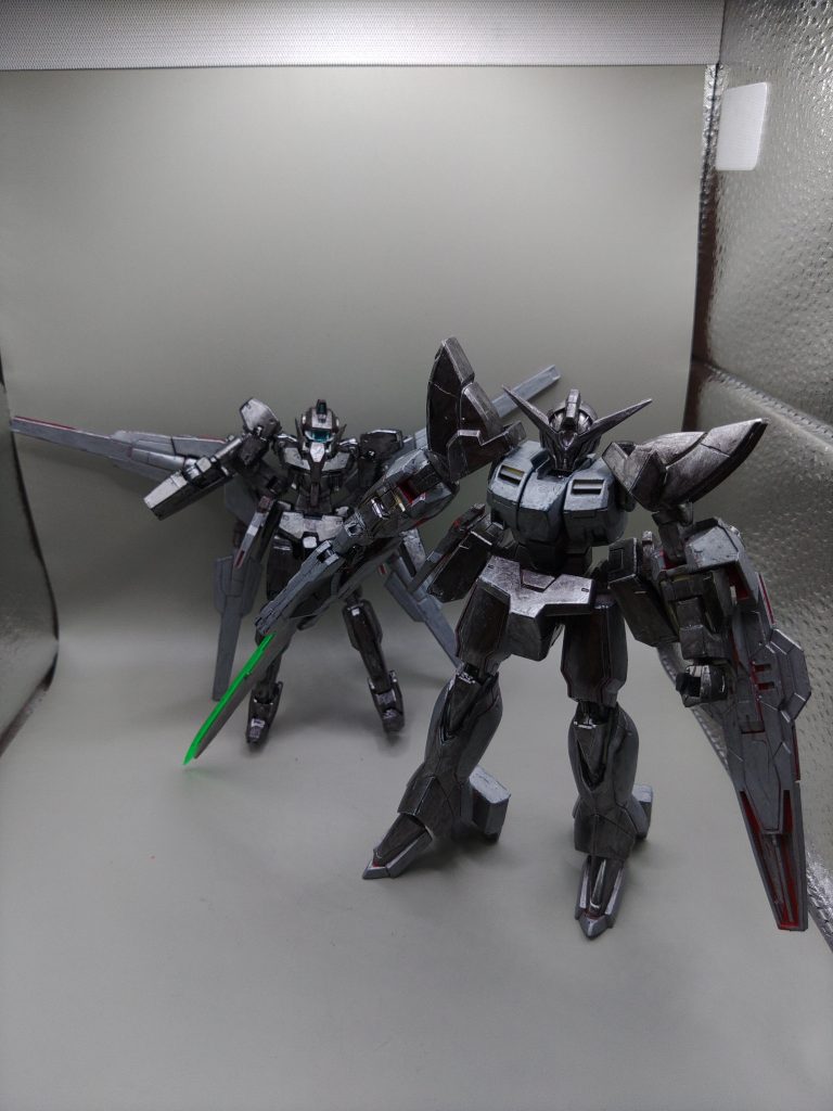 今回のアイデアのメイン分離して一人v作戦。元々は2機の予定だった設定を参考に、セラヴィを利用して作成。