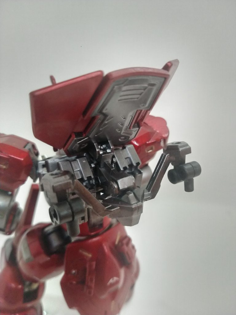 イーシュヴァラ懸架基部は30MS/ガルガンオプションから。コトブキヤのmsg間接を繋ぎにしたことによりフレキシブルな可動も可能に。