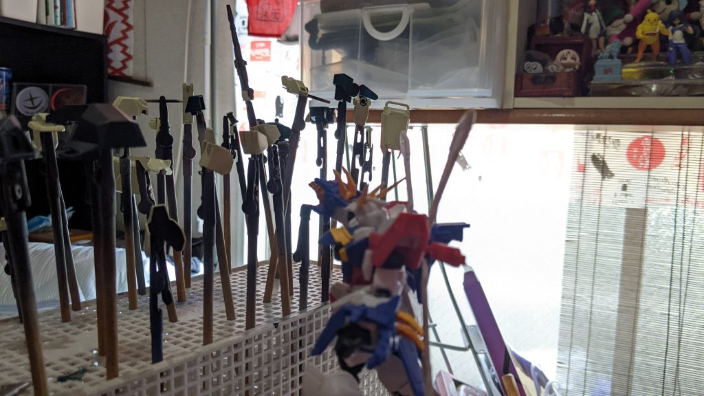 爆熱ゴッドフィンガーで乾燥中(火加減注意)