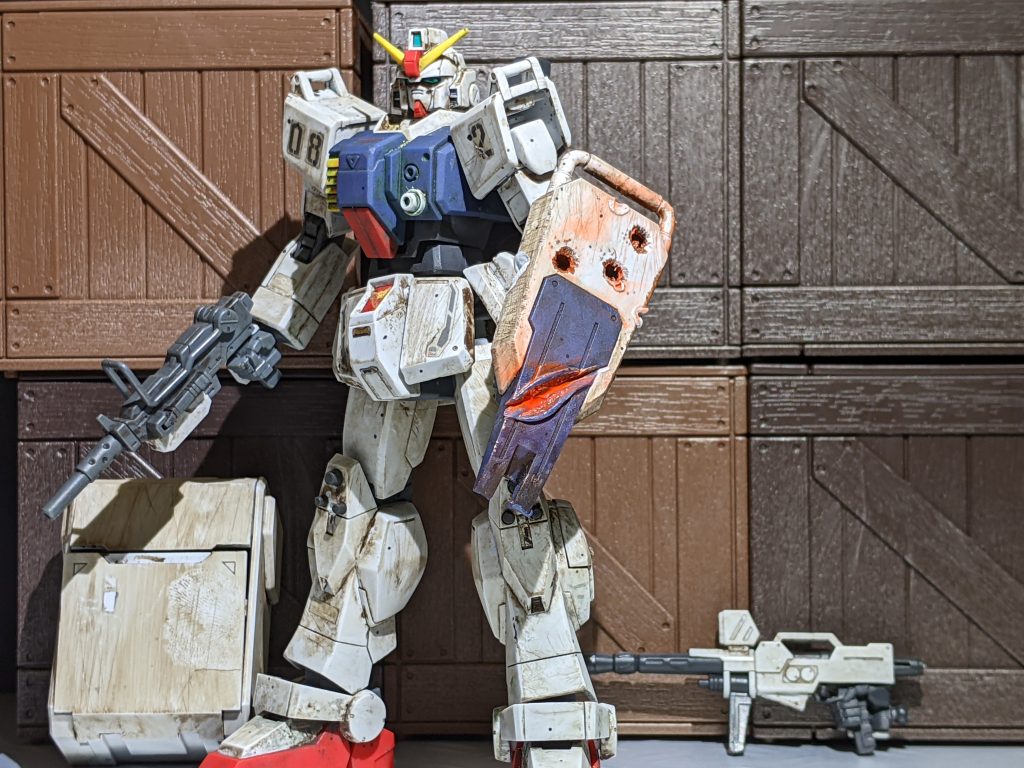 汚しデカールで終わってたので、ツヤ消しと弾痕の色づけをしました。部分塗装もしたいですが、たまにはこのままでいきましょう。