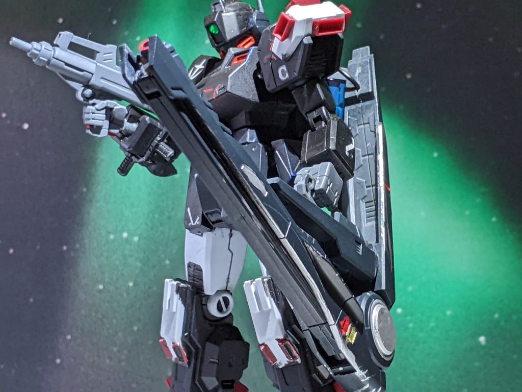 メガ・ビーム・ランチャーミサイルランチャーと交換で装備。コイツに関しては一様ジムスパイラル単体紹介時に出てはいましたね。扱いに困ったので没行きしてましたが、アイツが来たので投入します。