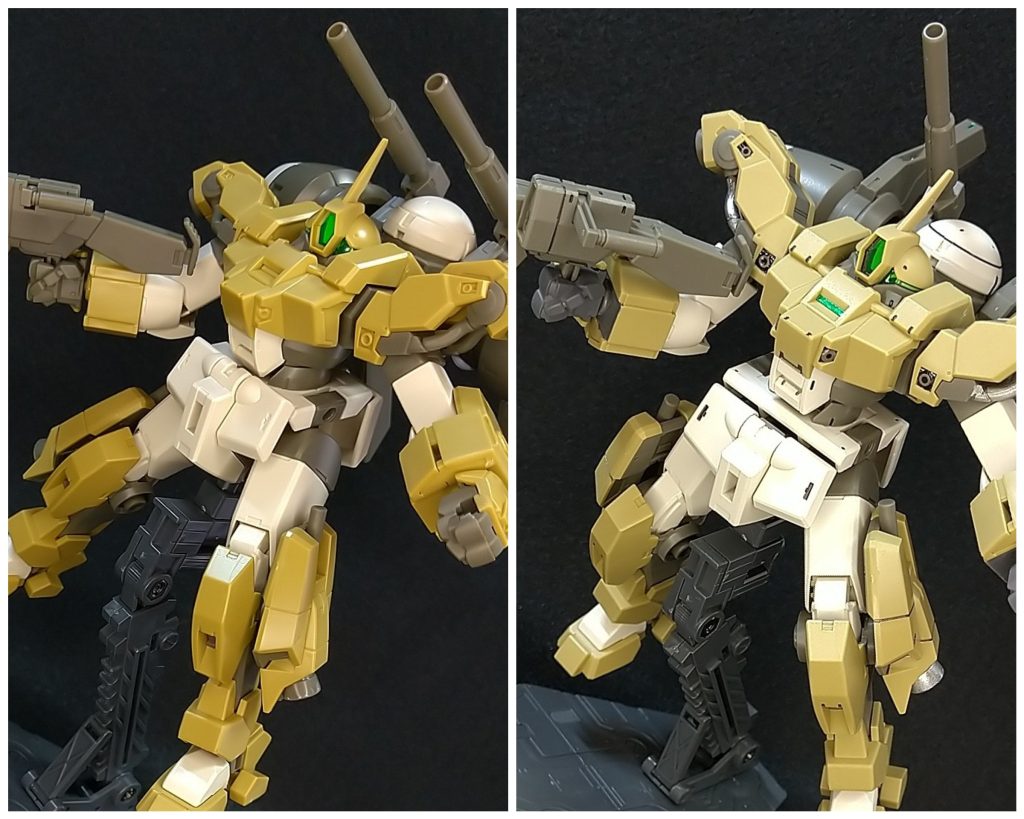 素組み、スミ入れ&トップコート、比較。