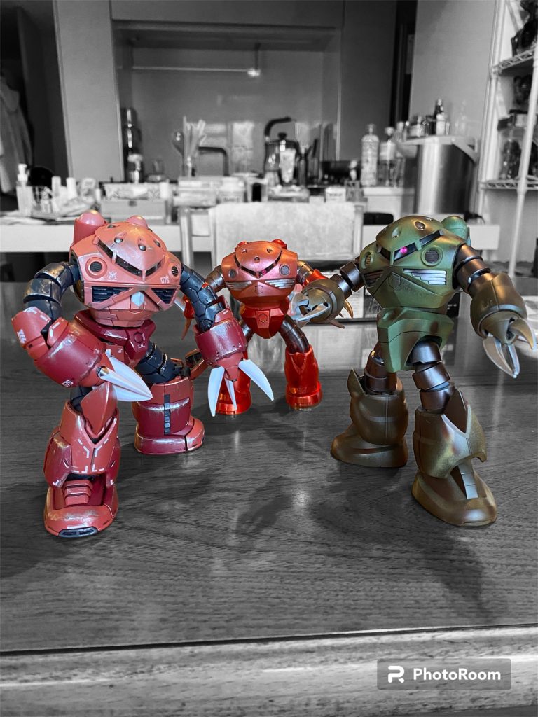 うちのズゴックで記念撮影。