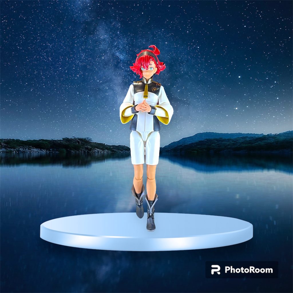 最後は星空を合成した一枚。水星の魔女やスレッタのイメージには一番あっているかもしれません。