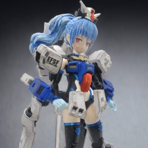 以前より作製してました、30MS GP03少女です。今更気づきましたが、全く同じ構成と配置で作った過去作のMarkⅡ少女が削除されてましたので、制作停止し供養のためストーリーに乗せときます。ガンプラではない、別な作品のコンテストがあるのでしばらくガンプラはノンビリモード、幸いSDコンは期間が長いのとネタがあるのでソチラをチマチマ進めたいです。（1枚目）