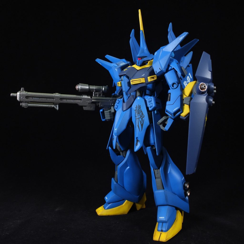 黒バックで1枚。この機体は変形できない設定なので、バウ・ナッター、バウ・アタッカーの写真はありません。めんどいとか水性塗料で剥がれそうとか、そういう理由ではありません・・、よ。