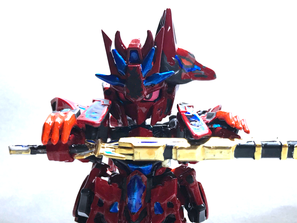 「倚聖剣、抜刀___今の拙者は忍に非ず、一人の武人なり!」 というわけで、佐助デルタガンダム・倚聖の装(弐式)でした。閲覧いただきありがとうございました。