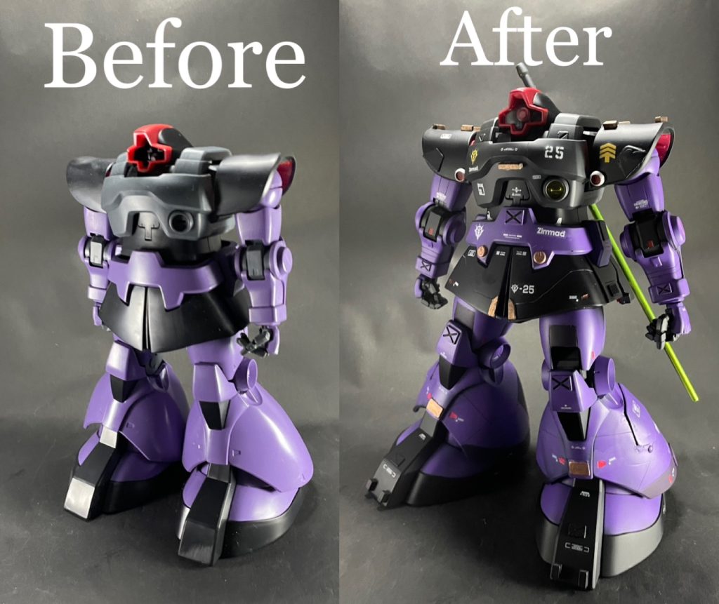 素組みとのビフォーアフター！素組みよりかなり情報量は増えたかなと思ってます🤩