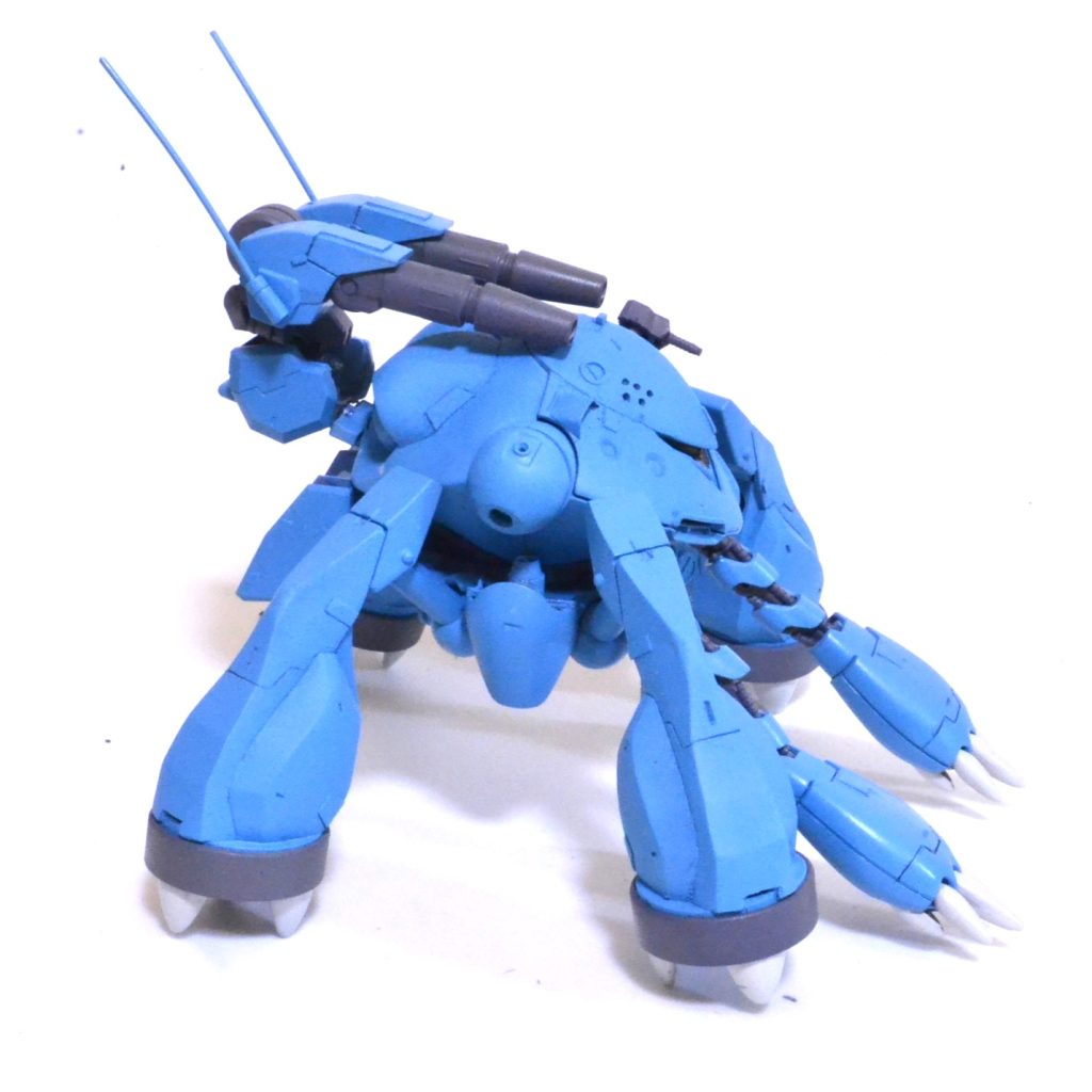 砲塔部分はガンヴォルヴァ、イージスナイト?、ガンキャノンです。制作工程で詳細記しますが、ここだけ結構難産でした。2本のアンテナでレイバー感も出してみました。あの赤い4脚のレイバーです。