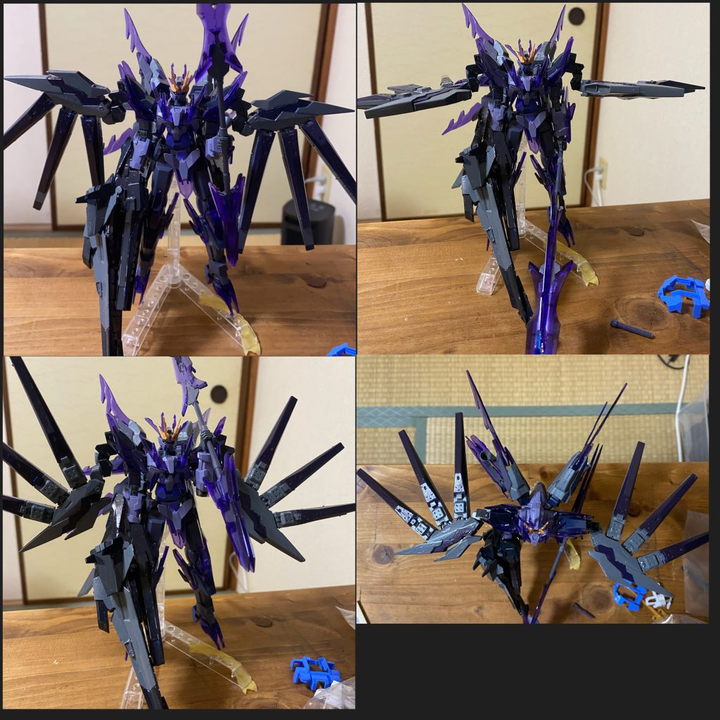 若干のモードチェンジ戦闘モード、飛行モード、ファンネル射出モードなど色々といじれちゃいます、もっと変形させたかったけど技術がなかった