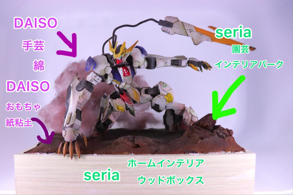 100均の売り場と品名を簡単にまとめてみました。最近はほんとなんでも売ってますね！助かります！！安い台座だ！