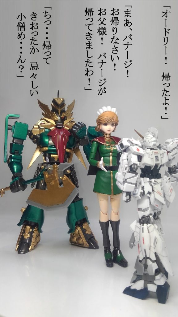 この緑のデカい奴は、ドズル・ザビの転生体という設定になっております。