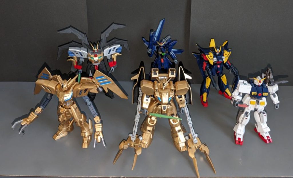 これにて手持ちガンダムXキット全てオリ塗装で仕上げることができました!