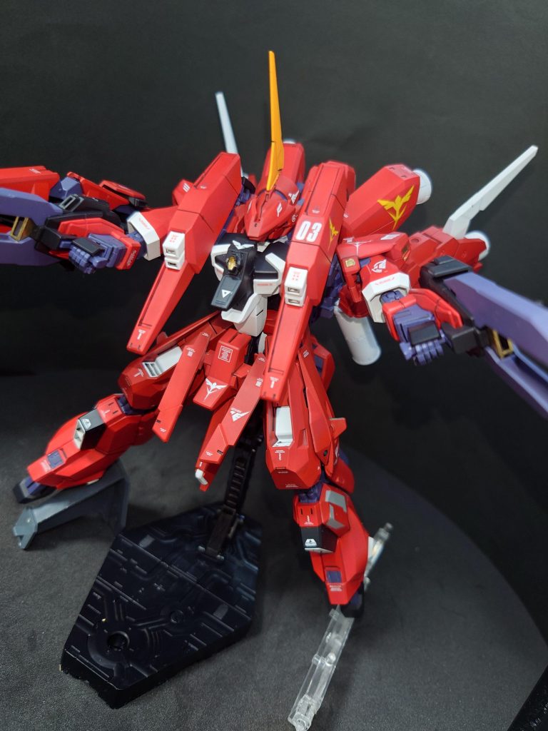 何枚かアクションバーザムⅡにいくつかネオ・ジオンのとある機体意匠を意識してミキシングしました。