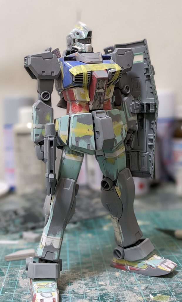 捨てサフ後の表面処理。