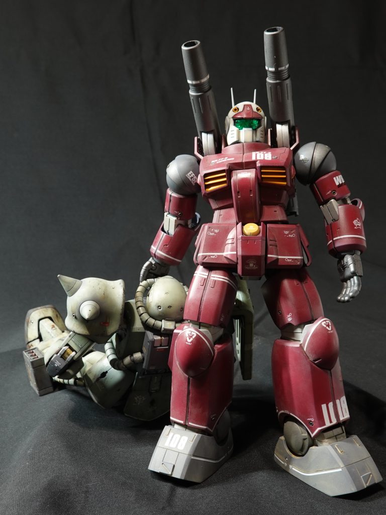 ガンキャノン無双でザクを鹵獲したシーンです。