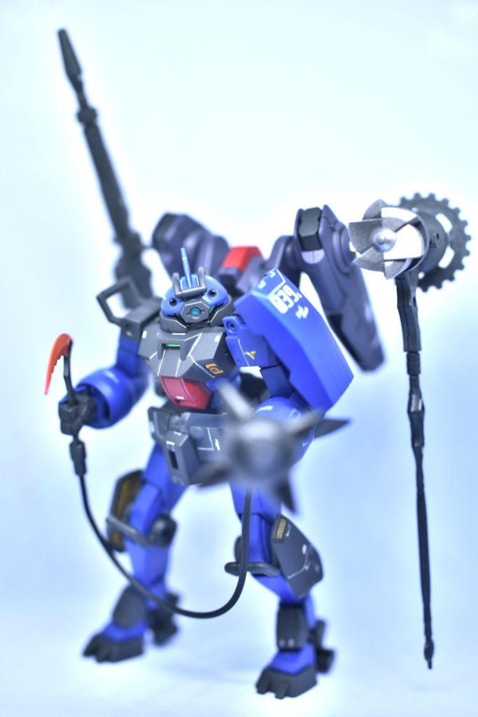 主要な改修点として対ファラクト戦でエアリアル用に作成されたミラソウル社製フライトユニット、ヒートナタ付デミハンマー、掘削機を転用したチュチュハンマー、ヒートソードを装備し機動力と接近戦に特化すると共に従来通り大型ビームライフルも併せて装備している。