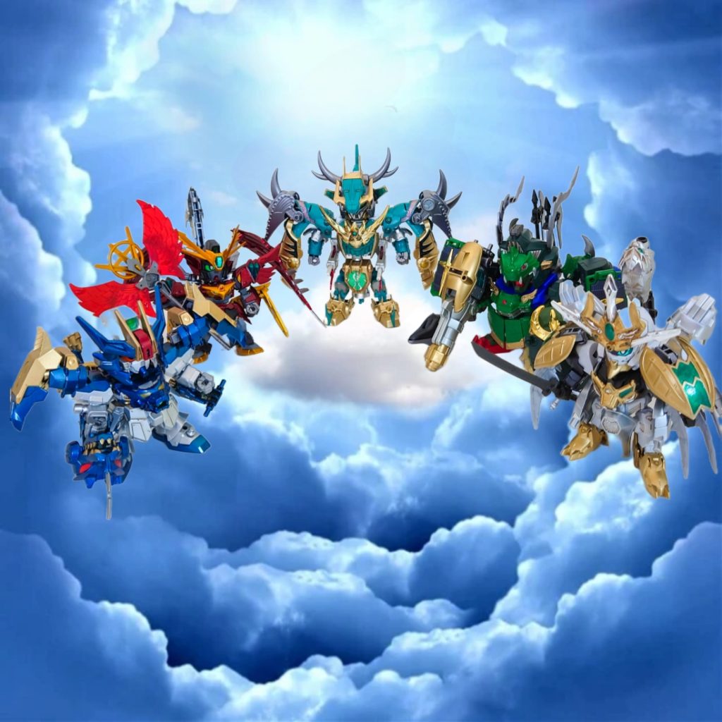 最後に５体の聖獣の集合写真。四聖獣シリーズはこれで終了です。