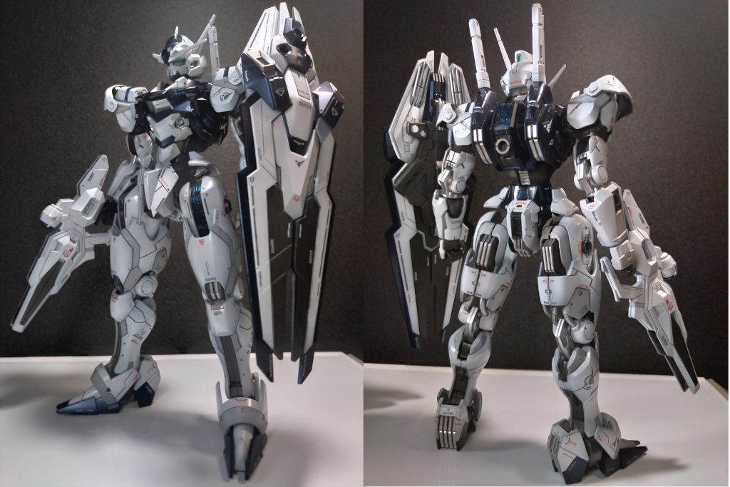 これまでのと比べると、今回は自分の力量超えたブツが出来きちゃった気がするのですが、と言うのもそもそもフルメカニクスがめちゃ出来の良いキットらしいんですよね(キットのおかげ説)今回はこれまで作った4体と比べて制作時間が3倍くらいになっちゃいました。作ってて楽しかったけど、正直次はもうちょっと気楽に作りたい…!水星の魔女も無事視聴出来たので、僕の推しのグエル先輩の機体を作るべきか悩みどころ。