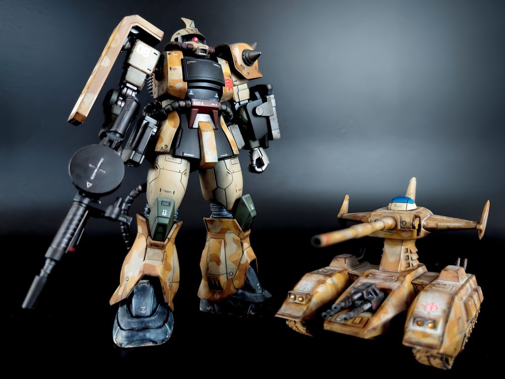 同じように迷彩塗装してこうやって並べるとあまり違和感ないですよね？だめですかね？😅