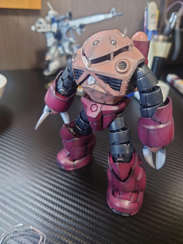 ウェザリングのホワイトを使って塩っぽい汚れを