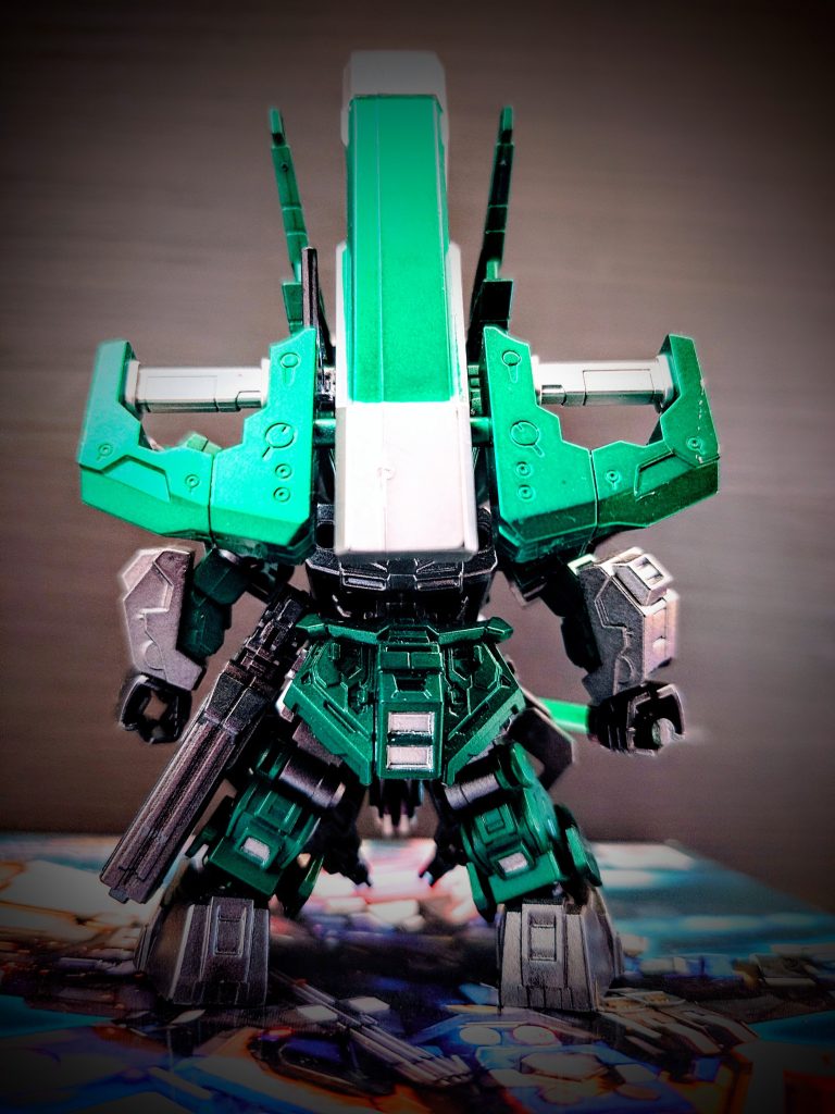 バックショット。ビームボウをマウントできるようにしています。