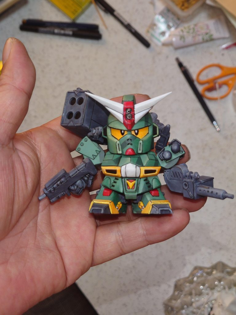 オマケ最後のつや消しクリアを吹く前。この方が2次元に見えるのはナゼだろう… 