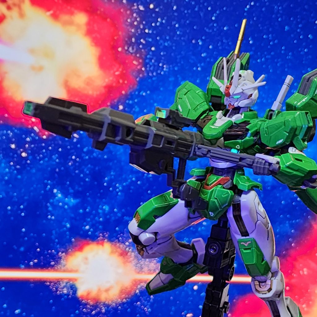 個人的には、大好きなデュナメスっぽいカラーリングになったかなあって(友達には、セブンイレブンカラーと言われましたw)