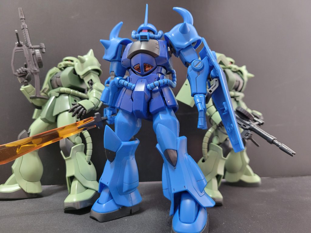 集結、ランバ・ラル隊！長々となりましたが、これがやりたくて作りました。ザクもグフも組みやすいキットなので是非、作ってみてください。